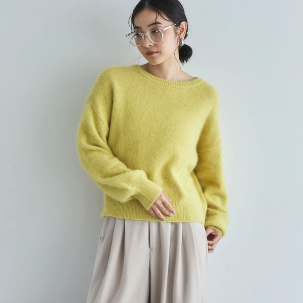 ドゥ アルシーヴ（Doux archives）/【ラクーンＭＩＸ】ファーニットボートネックプルオーバー