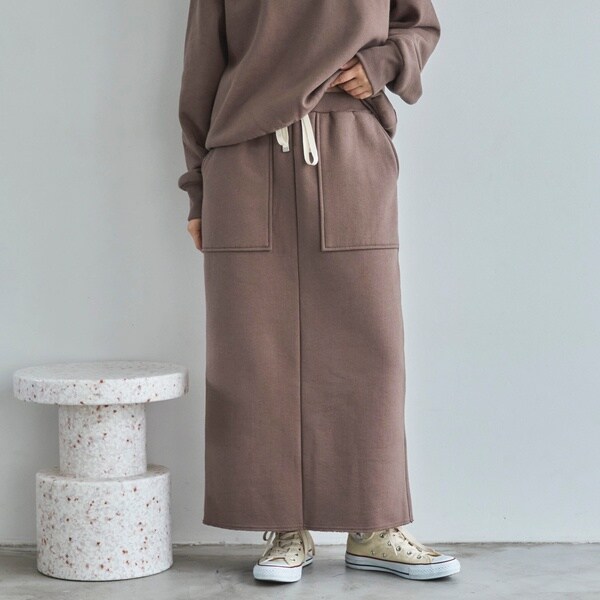 ドゥ アルシーヴ（Doux archives）/裏起毛ベイカータイトスカート