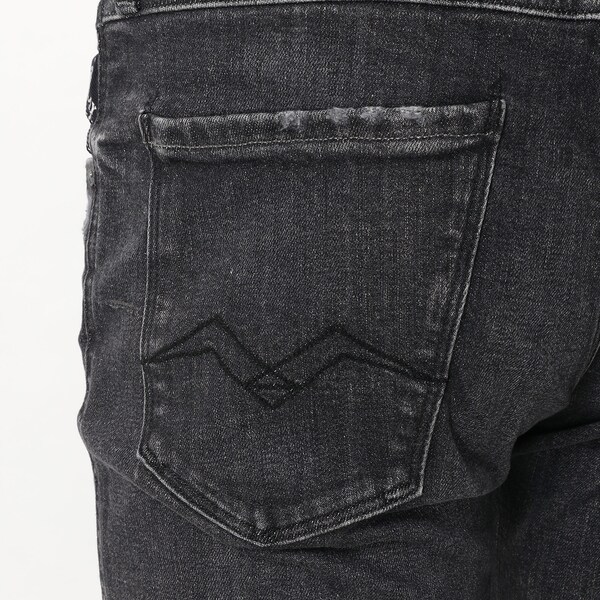 リプレイ/ANBASS Aged Eco 5year ブラックパワーストレッチデニムの