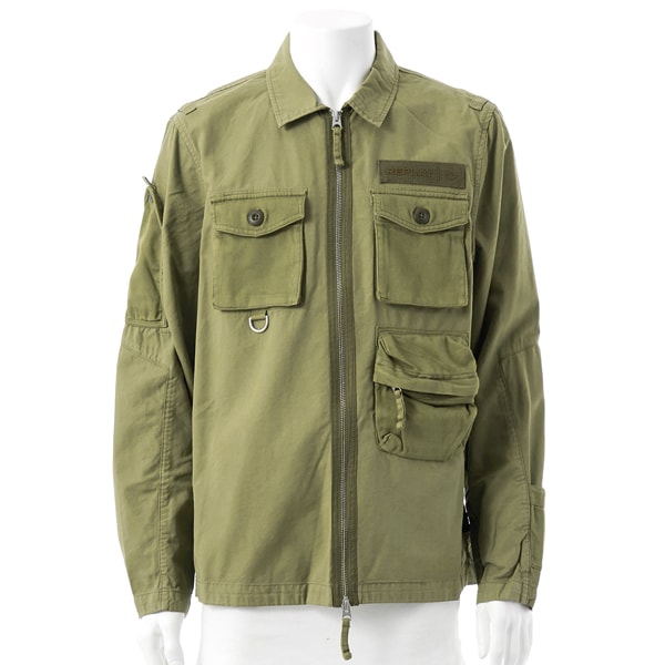 リプレイ（REPLAY）/スラブツイルミリタリーシャツジャケット