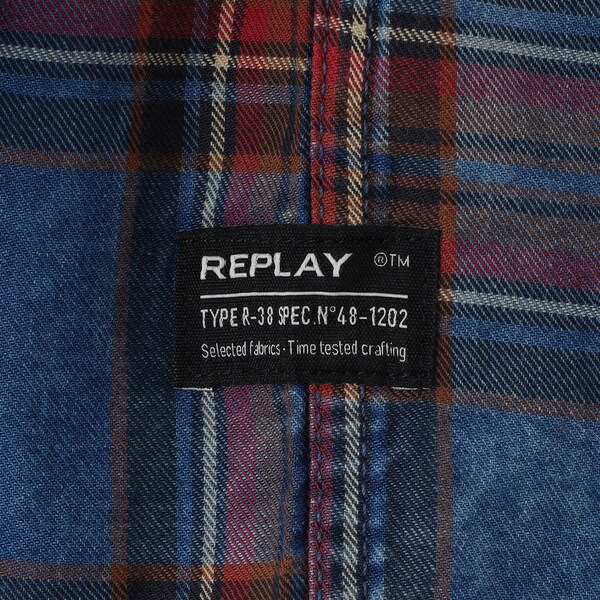 リプレイ（REPLAY）/インディゴツイル チェックシャツ_5