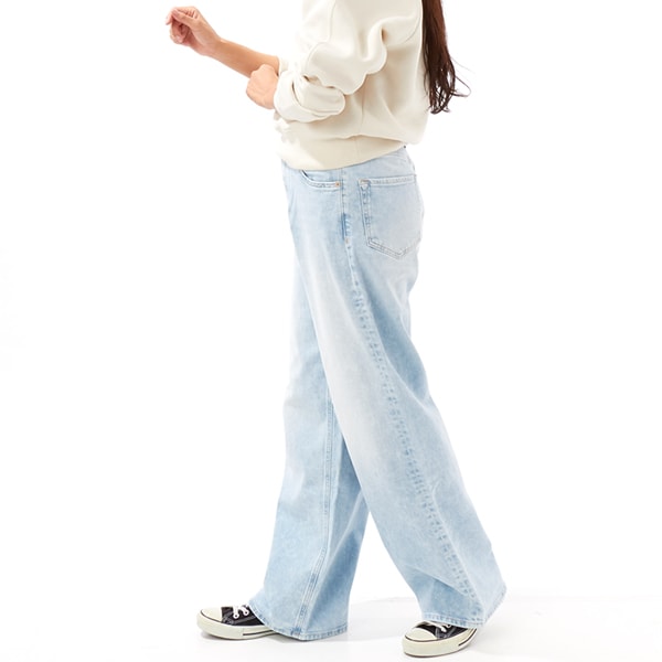 リプレイ（REPLAY）/ワイドレッグCARYブライトブルーコンフォートデニム