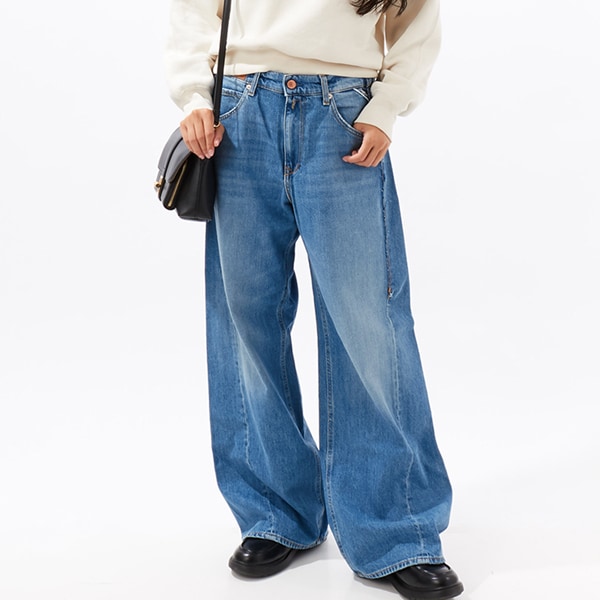 リプレイ（REPLAY）/バギーフィットNARJAブルーデニム