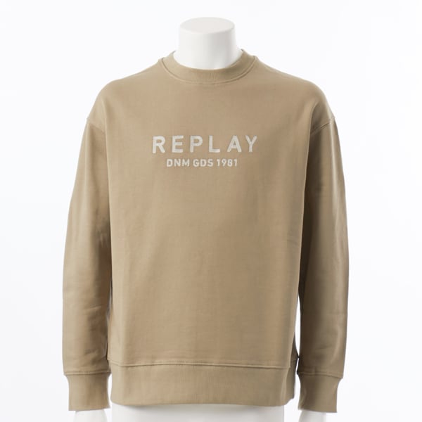 リプレイ(REPLAY)/レタリング付きリラックスフィットスウェットシャツ
