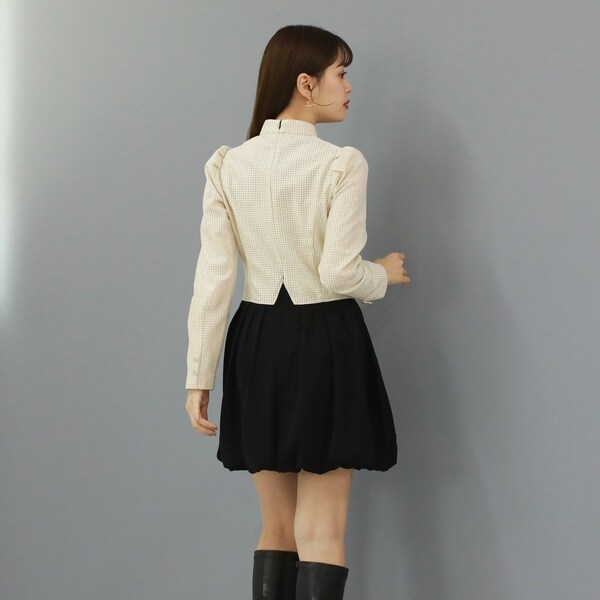 チーク（Cheek）/バルーンドッキングボウタイミニワンピースの通販は