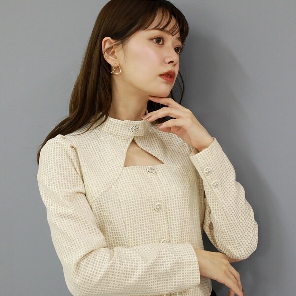 チーク（Cheek）/バルーンドッキングボウタイミニワンピースの通販は