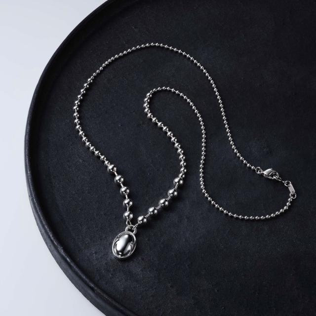 LAH L.A.H グレイン・ネックレス 全長50cm シルバーネックレス