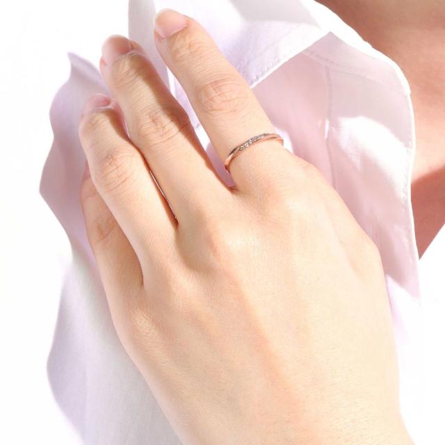 K10PG ダイヤモンド リング K10PG ダイヤモンド リング 0.10CT