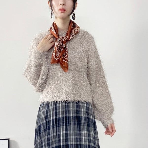 ニコルホワイト（NICOLE WHITE）/ラメフリンジヤーンプルオーバーの通販は