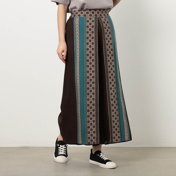 ニコルホワイト（NICOLE WHITE）/【WALDO】パネル柄プリントパンツの