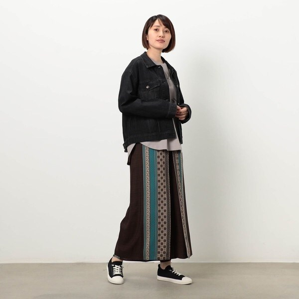 ニコルホワイト（NICOLE WHITE）/【WALDO】パネル柄プリントパンツの