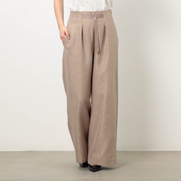 ニコルホワイト（NICOLE WHITE）/【WALDO】麻調ワイドパンツ