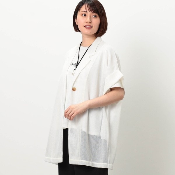 ニコルホワイト（NICOLE WHITE）/【WALDO】メッシュ半袖テーラードジャケット