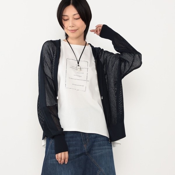 ニコルホワイト（NICOLE WHITE）/メッシュジップパーカー