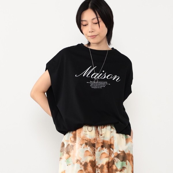 ニコルホワイト（NICOLE WHITE）/フロントロゴチュニック丈ビッグTシャツ ニコルホワイト（NICOLE WHITE）/フロントロゴチュニック丈ビッグT