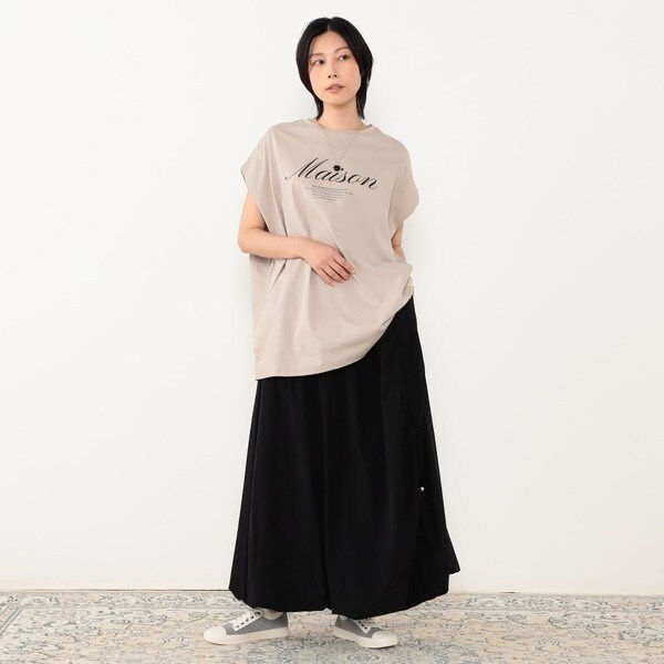 ニコルホワイト（NICOLE WHITE）/フロントロゴチュニック丈ビッグT