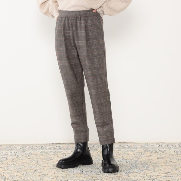 ニコルホワイト（NICOLE WHITE）/【WALDO】グレンチェック両面起毛トラックパンツ