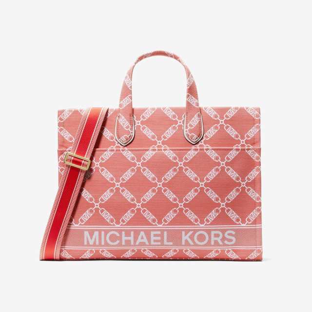 マイケル・コース（Michael Kors）/GIGI エンパイア ロゴ ジャカード トート ラージ