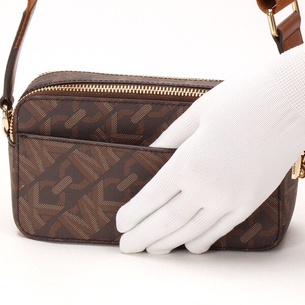 マイケル・コース（Michael Kors）/JET SET エンパイア シグネチャーロゴ ストライプ ダブルジップ カメラバッグ スモール_10
