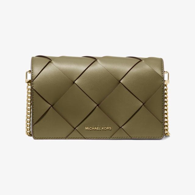 マイケル・コース（Michael Kors）/JET SET ウーヴン レザー フラップ チェーン クロスボディ ミディアム