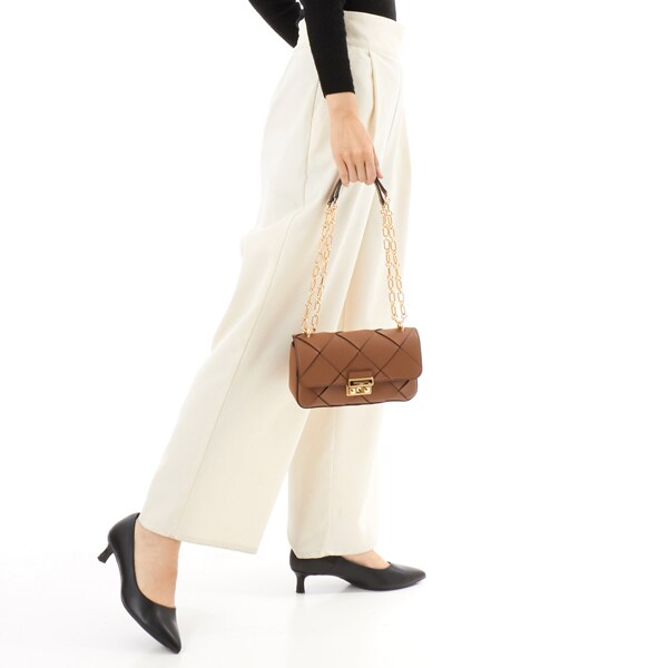 マイケル・コース（Michael Kors）/TRIBECA ウーヴン レザー ショルダー スモール