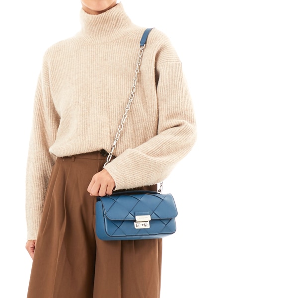 マイケル・コース（Michael Kors）/TRIBECA ウーヴン レザー ショルダー スモール