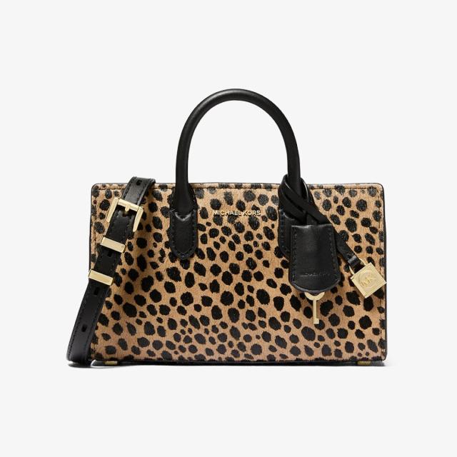 マイケル・教科課程（Michael Kors）/SCARLETT チーター刷り上げる カーフヘア 差し交わす上半身 エクストラスモール