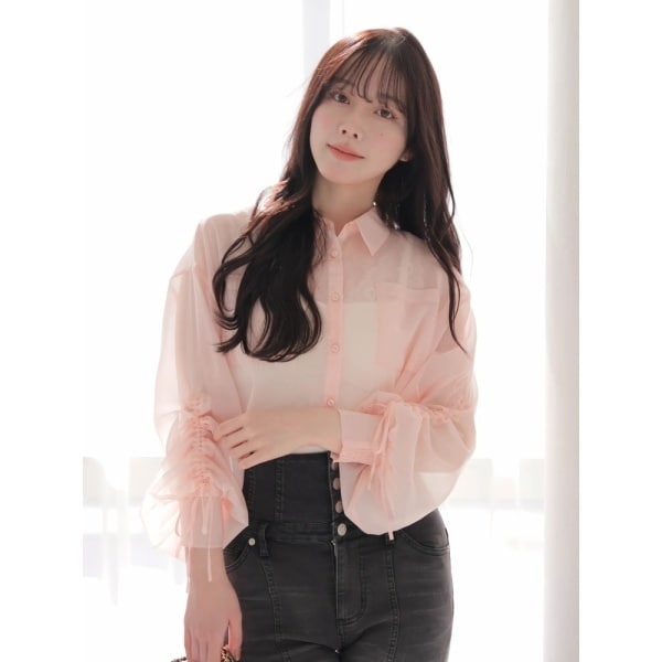 リップサービス（LIPSERVICE）/ドロストスリーブシアーシャツ