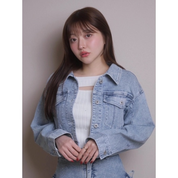 リップサービス（LIPSERVICE）/Jewelデニムクロップドジャケット