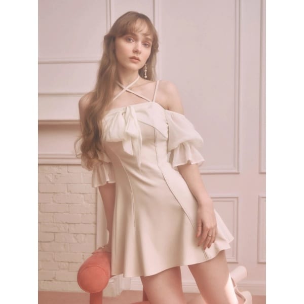 リップサービス（LIPSERVICE）/リボンオフショルフレアワンピース