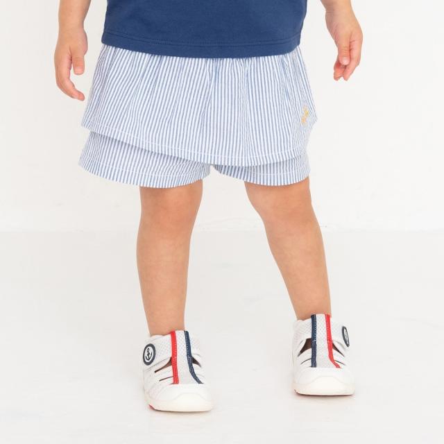 ミキハウス ホットビスケッツ（MIKIHOUSE HOT BISCUITS）/ストライプ キュロットスカート