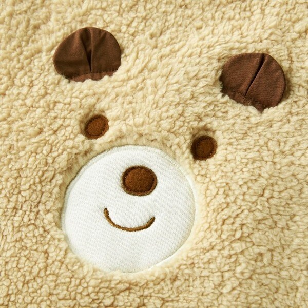 ホットビスケッツ★顔ドン　クマニット　90 赤 ホットビスケッツ HOT BISCUITS もこくま顔ドン ボアマフラー