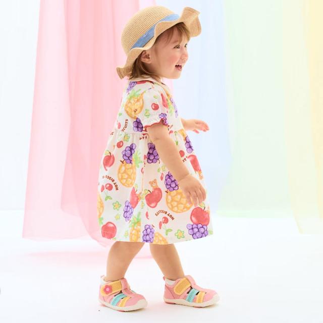 ミキハウス　ホットビスケッツ　mikihouse　ビーンズ　くま　総柄　カバーオール（70・80）赤ちゃん　ベビー　プレゼント　ギフト　かわいい　出産　祝い ミキハウス ホットビスケッツ mikihouse カラフルビーンズ フリース