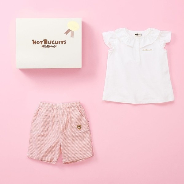ミキハウス ホットビスケッツ（MIKIHOUSE HOT BISCUITS）/半袖Tシャツ＆ハーフパンツセット【BOX付き】