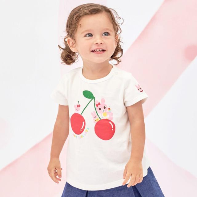 ミキハウス ホットビスケッツ（MIKIHOUSE HOT BISCUITS）/キャビット×さくらんぼ 半袖Tシャツ