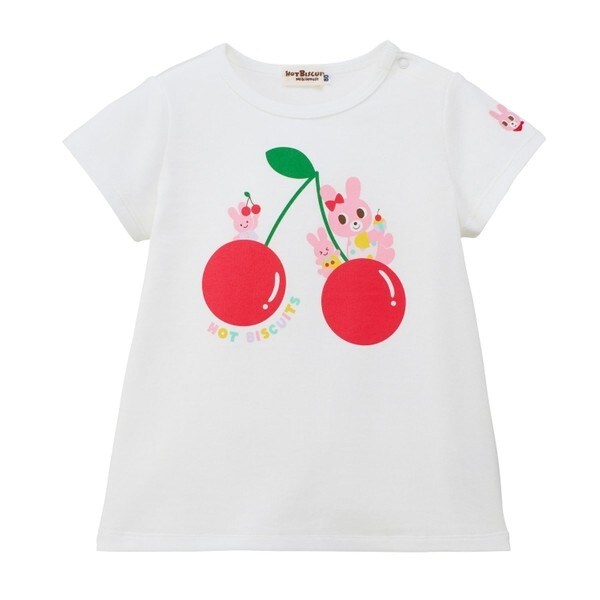 ミキハウス ホットビスケッツ（MIKIHOUSE HOT BISCUITS）/キャビット×さくらんぼ 半袖Tシャツ_1