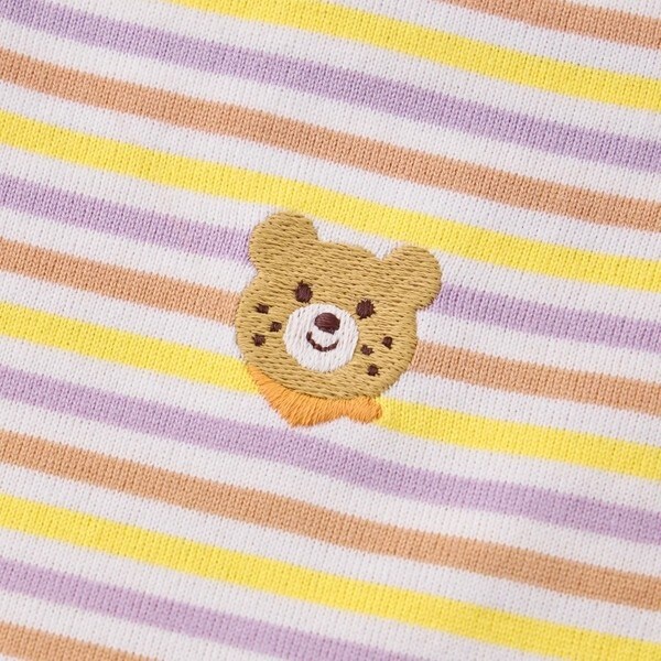 ミキハウス ホットビスケッツ（MIKIHOUSE HOT BISCUITS）/みじんボーダー ワンポイント刺繍 半袖ワンピース_3