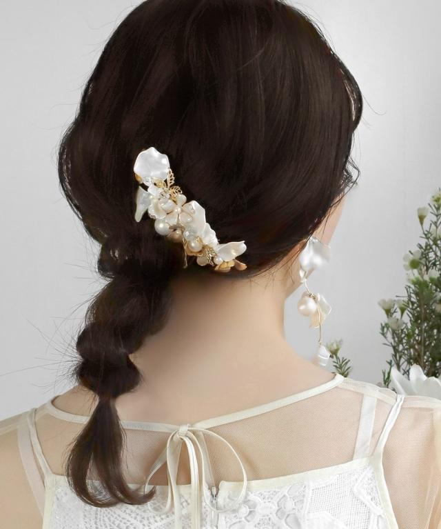 アネモネ（ANEMONE）/パール×ビジューボタニカルコーム[Hanayome]の通販は 6,622円