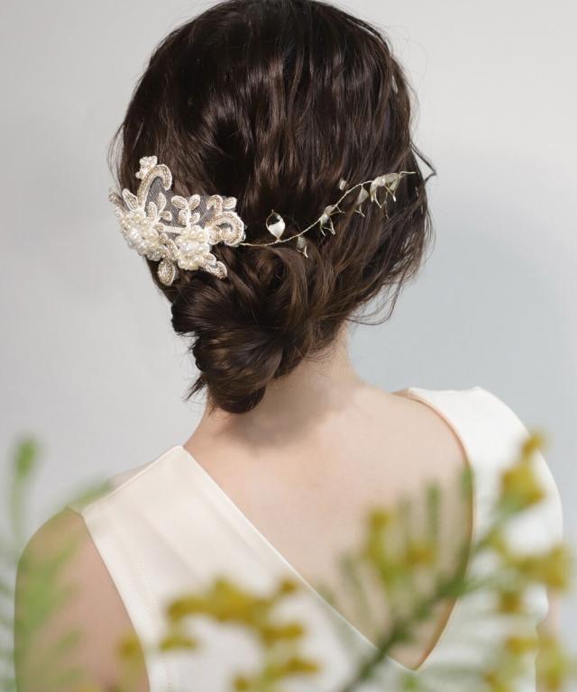 アネモネ（ANEMONE）/レース×フラワーバインヘッドドレス[Hanayome]