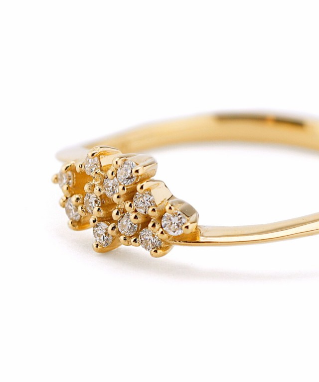 SIENA シエナ レースリボン ピンキーリング ダイヤモンド0.01ct