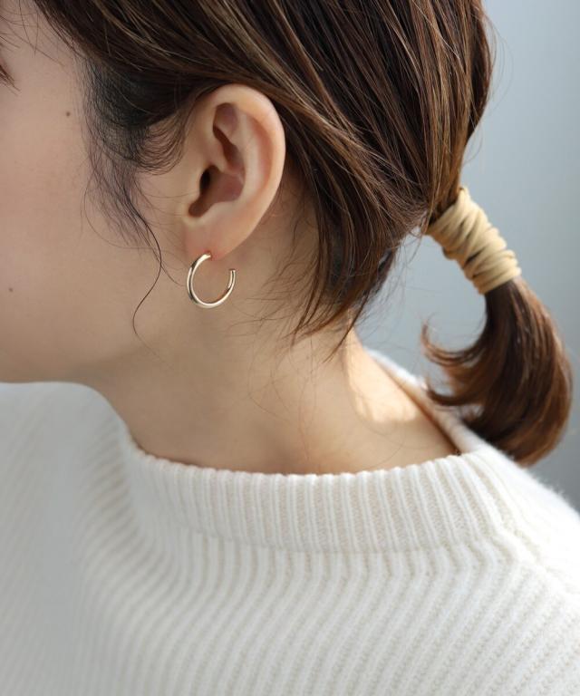シエナロゼ（SIENA ROSE）/パイプハーフフープピアス[L]_5