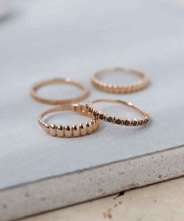 シエナロゼ（SIENA ROSE）/ROSETEN・ブラックダイヤリングの通販はau