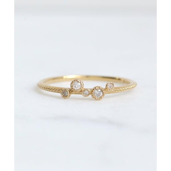 極美品‼️【Siena Rose】シエナロゼ　k10 ダイヤモンド　リング　6号 SIENA ROSE 指輪 リング 重なり・リング レディース : ZOZOTOWN