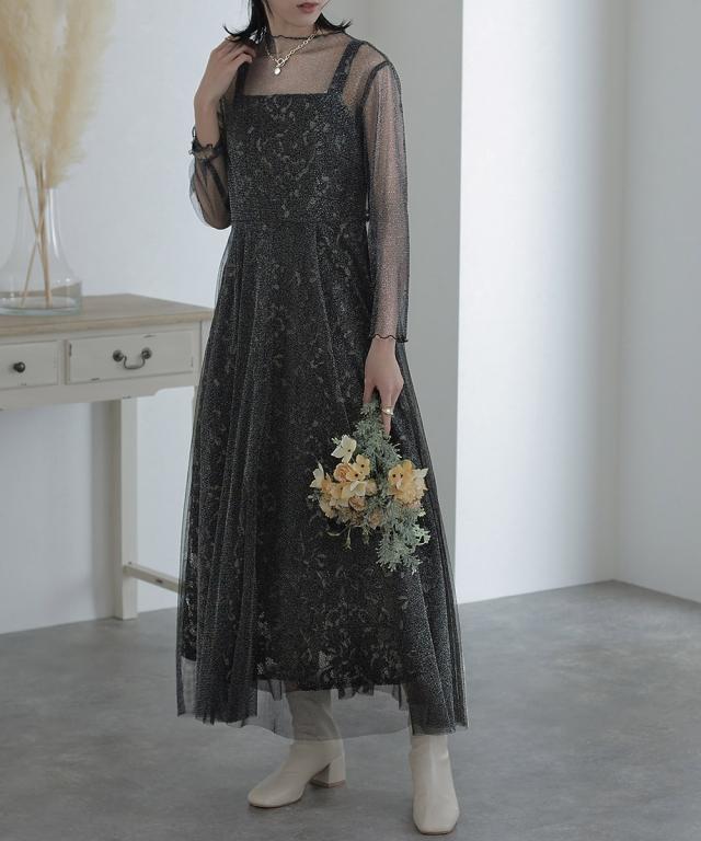 平和屋着物○豪華振袖 駒刺繍 雲取り御所車風景花文 黒地 金彩 正絹