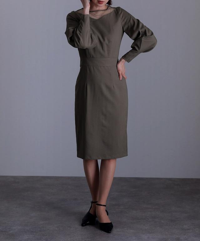 atlo パーティドレス atlo ドレス バック パーティードレス 大きいサイズミモレ丈＆七