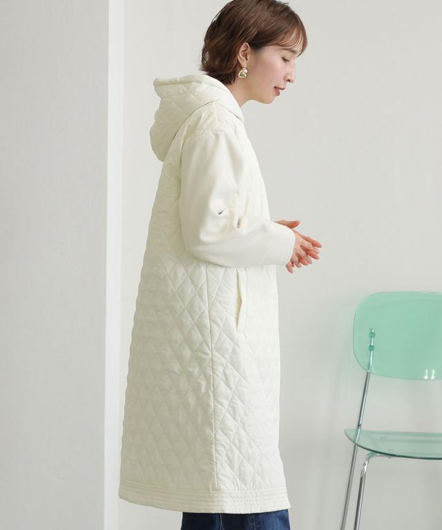 プールヴー（PourVous）/キルティング使いフーテッドコート プールヴー（PourVous）/キルティング使いフーテッドコート プールヴー
