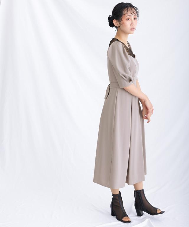 atloパーティードレス atlo ドレス 七分袖＆ロング パーティードレス ビスチェ風お呼ばれ結婚