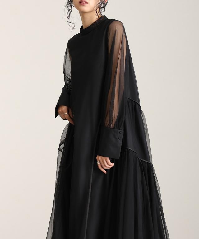 値下げしました！atlo パーティドレス　結婚式　L ブラック atlo ドレス 「低身長用サイズあり」結婚式 パーティードレス