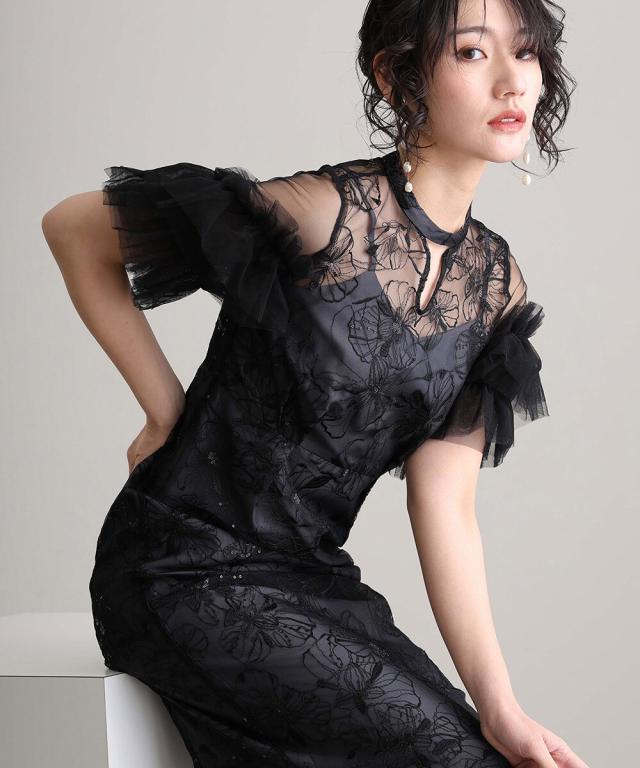 平和屋着物＃本場大島紬 道中着 7マルキ 枝花文 ロング丈 正絹 逸品