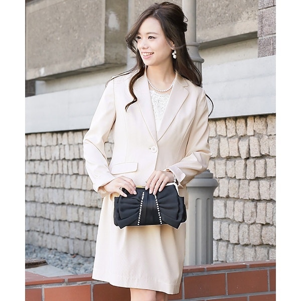 プールヴー（PourVous）/ママ母 親レディース ワンピース スーツ入園式 入学式 卒園式 卒業式 七五三セレモニー フォーマル